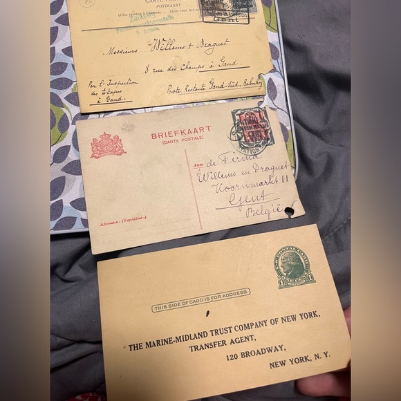 Vintage france & Italy. original. Insurance documents And Postcards LOT - Picture 2 of 5